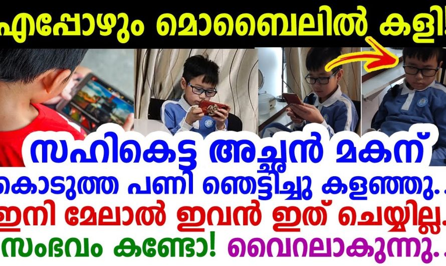 ഒരു അച്ഛനും ലോകത്ത് ഇങ്ങനെ ചെയ്യില്ല. മൊബൈല്‍ ഗെയിം നിര്‍ത്താന്‍ മകനു കൊടുത്ത 8ന്റെ പണി