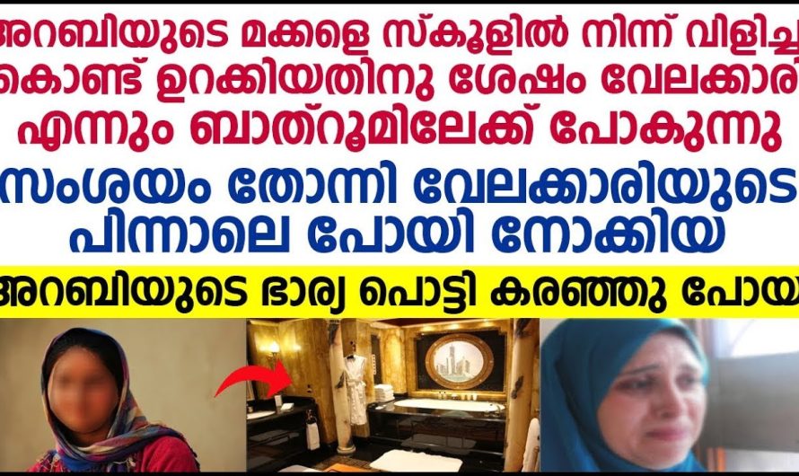 മകളെ റൂമിൽ ആക്കിയതിനു ശേഷം ജോലിക്കാരി ബാത്റൂമിൽ പോയി എന്താണ് ചെയ്യുന്നത് എന്താണെന്ന് അറിയാൻ വേണ്ടി നോക്കിയ അറബി, പിന്നാലെ വന്ന അറബിയുടെ ഭാര്യ കണ്ടത്