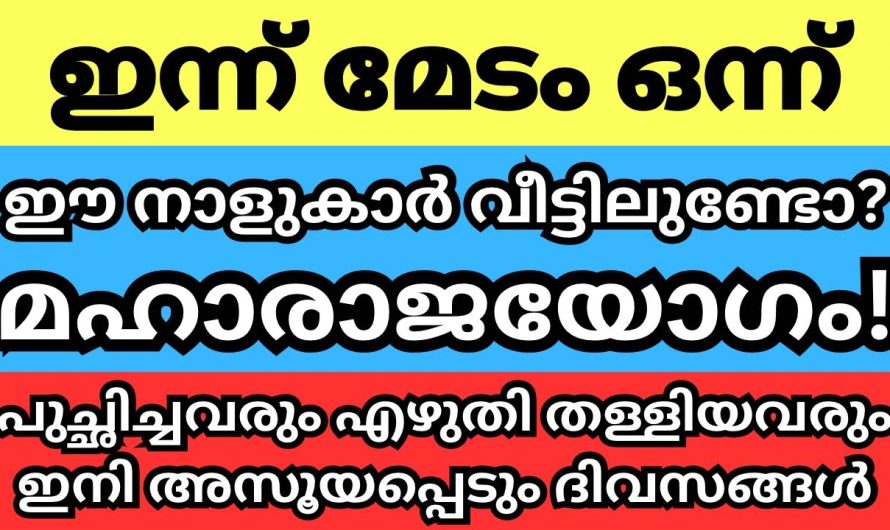മേടത്തിൽ ജ്യോതിഷ പ്രകാരം മഹാഭാഗ്യം തേടിയെത്തുന്ന നാളുകാർ ഇവർ