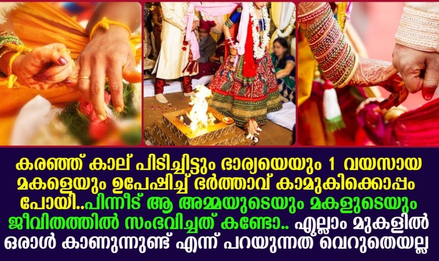 ഭർത്താവ് കാമുകിക്കൊപ്പം, 1 വയസായ മകളെയും ഉപേഷിച്ച് പോയി, പക്ഷെ കാലം അവനു കരുതിവെച്ചത്‌ കണ്ടോ?