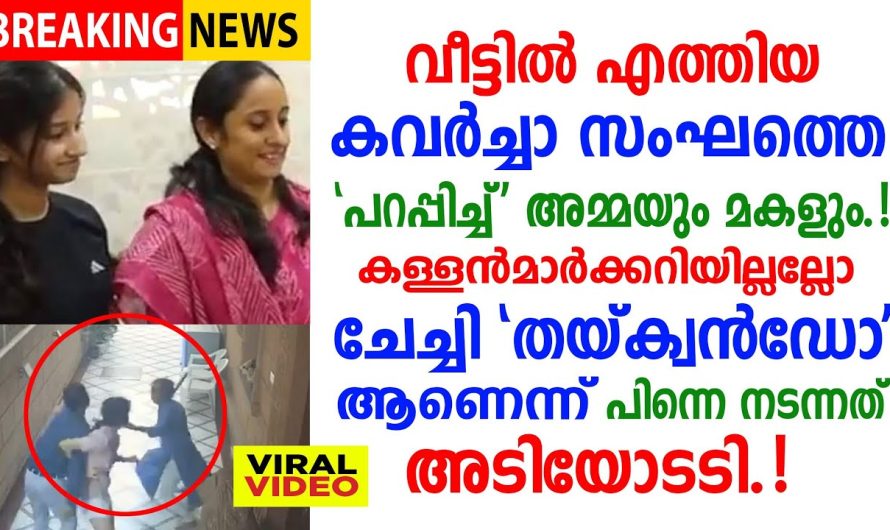 അമ്മയും മകളും വീട്ടിലെത്തിയ കള്ളന്മാരെ പഞ്ഞിക്കിട്ടു ! വീഡിയോ വൈറൽ