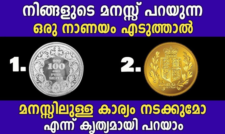 മനസ്സിലുള്ള കാര്യം നടക്കുമോ എന്ന് കൃത്യമായി അറിയാം, മനസ്സ് പറയുന്ന ഒരു നാണയം എടുക്കൂ,