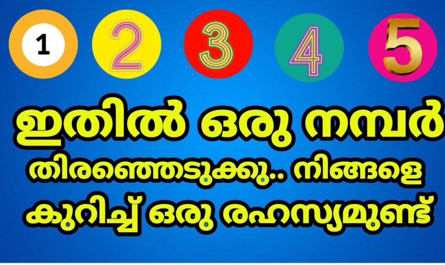 ഒരു നമ്പർ ഇതിൽ നിന്നും തിരഞ്ഞെടുക്കു, ഒരു രഹസ്യമുണ്ട് നിങ്ങളെ കുറിച്ച്