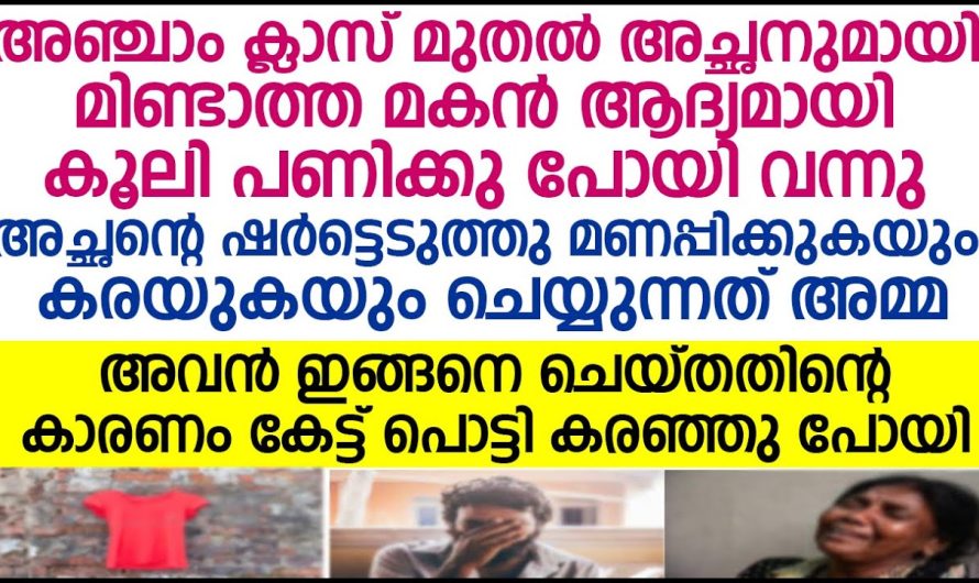 അച്ഛന്റെ ജോലിക്ക് ഒരു ദിവസം പോയ മകൻ അച്ഛന്റെ ഷർട്ട് പിടിച്ച് കരയുന്നത് കണ്ട് അമ്മ പറയുന്നത് കണ്ടോ